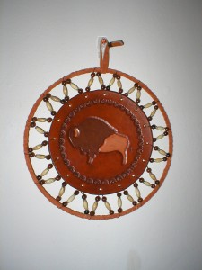 Standing Buffalo, rust, nominal 10 in dia  $95.00