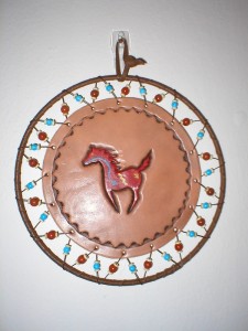 Red Horse with beads ~ SOLD!