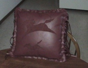 Burgundy Spirit Horse Pillow
