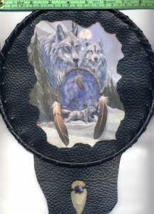 Wolf on Black w/arrowhead